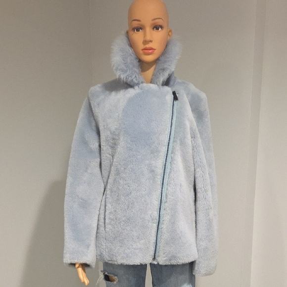 UGG Women's NADINE GENUINE Toscana  SHEARING BLUE Jacket - Picture 1 of 17